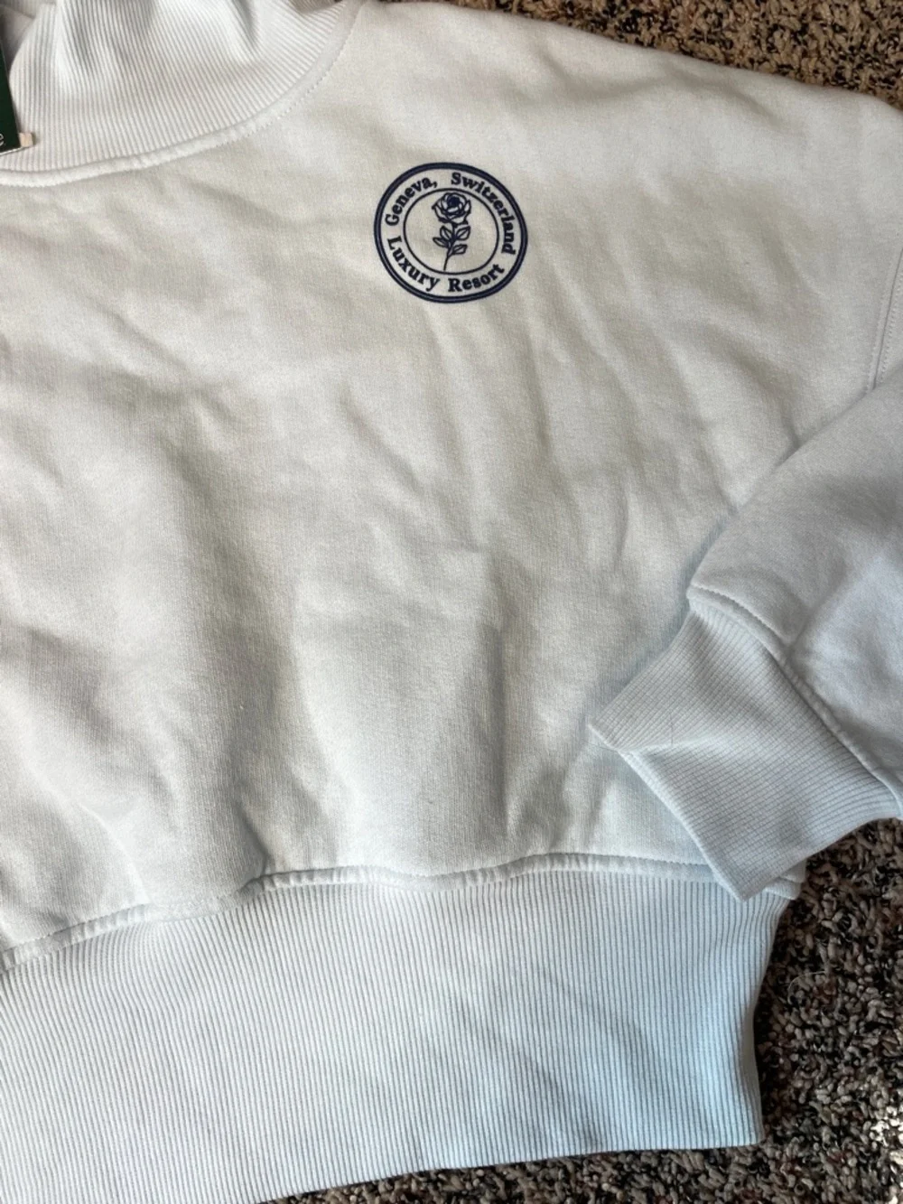 Wild Fable Women's Blue Mock Neck Sweatshirt with Logo Size XS | NWT - Picture 2 of 5